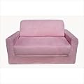 Fun Furnishings  Sofa Sleeper, Pink Micro Suede
