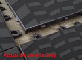 Auto Care Products 12004 Gray Coin Pattern Style Tile- case of 40- 12 in. x12 in. Interlocking Tiles
