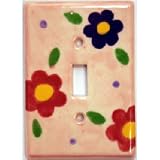 Pink Flowers Switch Plate