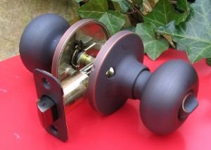 Oil Rubbed Bronze Privacy Door Knob - Mushroom