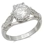 CZ Engagement Rings - 2 Carats CZ Engagement Ring - Size 7
