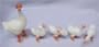Hand blown glass menagerie, set of 5 geese