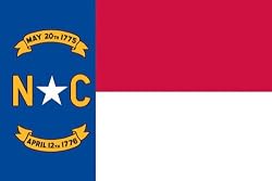 Valley Forge Nylon North Carolina State Flag, measures 3-Foot x 5-Foot
