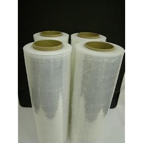 4 Rolls Hand Stretch Plastic Film Shrink Pallet Wrap 18" X 1500 X 80 Ga: Office Products