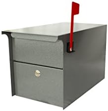 Mail Protector Vault DVCS0070 Locking Post-Mount Mailbox (Gray)