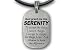 Serenity Prayer Necklace Pendant - Dog Tag style - with PVC rope chain. God Grant Me the Serenity... High Quality Pewter Sobriety gifts - Serenity Prayer Jewelry - Serenity Prayer Gifts for men or Women. Serenity Prayer Necklace Pendant - Dog Tag style - with PVC rope chain. God Grant Me the Serenity... High Quality Pewter Sobriety gifts - Serenity Prayer Jewelry - Serenity Prayer Gifts for men or Women.