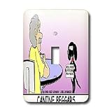Londons Times Funny Dogs Cartoons - Doggie Beggars - Light Switch Covers - single toggle switch