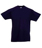 Fruit of the Loom Childrens Plain T Shirt in Purple Size 3-4