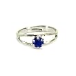 Rhinestone Adjustable Birthstone Fashion Ring for September, Sapphire
