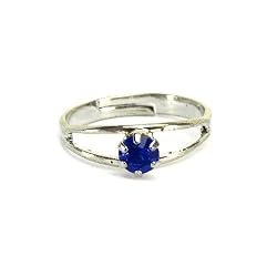 Rhinestone Adjustable Birthstone Fashion Ring for September, Sapphire