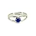 Rhinestone Adjustable Birthstone Fashion Ring for September, Sapphire