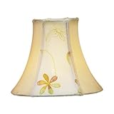 IMAGE OF Livex Lighting S219, Silk Bell Shaped Chandelier Clip On Lamp Shades, Ivory Floral, B1514