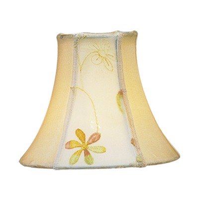 Livex Lighting S219, Silk Bell Shaped Chandelier Clip On Lamp Shades, Ivory Floral, B1514