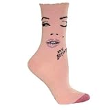BLUSH PINK BETSEY JOHNSON WINK CREW SOCKS