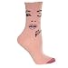 BLUSH PINK BETSEY JOHNSON WINK CREW SOCKS