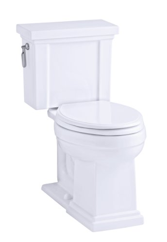 KOHLER K-3950-0 Tresham Comfort Height Two-Piece Elongated 1.28 gpf Toilet, White