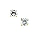 14K Yellow Gold 4.25 MM Cubic Zirconia Children's Earrings