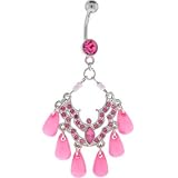 Pink SEA PLETHORA Chandelier Belly Ring