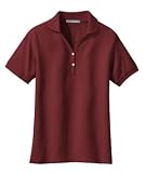 Port Authority - Ladies 100% Pima Cotton Sport Shirt Burgundy-M