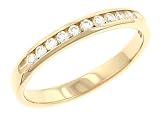 Round Channel Set Diamond Anniversary Band .20cttw