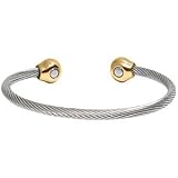 Sabona Steel Twist Duet Magnetic Bracelets