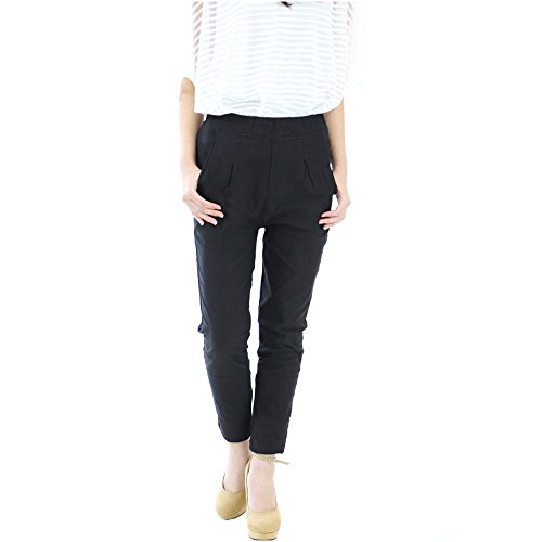 ( クラシカルエルフ ) Classical Elf スキニー レディース パンツ ボトムス サルエル タックパンツ ロングパンツ ストレッチ 美脚 ウエストゴム ブラック 1612 アウトレット