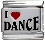 I Heart Dance Red Heart Laser Italian Charm