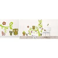 《ウォールステッカー》Home stickers Cats,Owls,birds(猫 フクロウ 鳥)