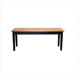 BLACK/OAK SHAKER DINING BENCH