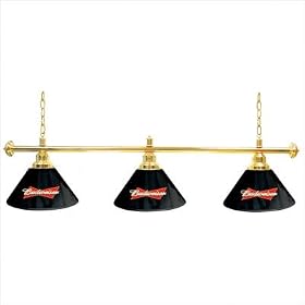 Trademark Budweiser 60-Inch 3 Shade Lamp Billiard Pool Table Light