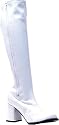Retro White Patent Leather Go Go Boots
