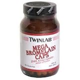 TwinLab Mega Bromelain , 300 mg, 60 capsules