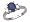 1.95 cts Genuine Sapphire Engagement Ring Size 5 FREE GIFT BAG!