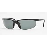 Ray-Ban Unisex RB4021P Polarized Sunglasses,Glossy Black Frame/Grey And Green Lens,69 mm
