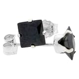 Black CZ 3 4 Carat Size Princess Cut Sterling Silver Stud Earrings