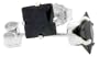 Sterling Silver Black 3/4 Carat Size (each) Princess Cut CZ Stud Earrings