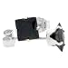 Sterling Silver Black 3/4 Carat Size (each) Princess Cut CZ Stud Earrings