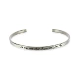 Eve's Addiction Footprints In The Sand Stainless Steel Cuff Bracelet