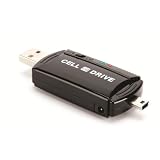 Cell Drive 8 GB Back-Up Power, USB 2.0 Charge, Data Sync and Mass Storage Drive for Mobile/Smart Phones PC and Mac (Black)