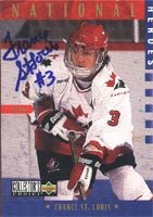 France St. Louis, Team Canada Women, 1997 Upper Deck Collectors Choice National Heroes Autographed Card
