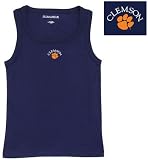 NCAA Clemson University Tigers Collegiate Debut Dark Purple Ladies Tank Top