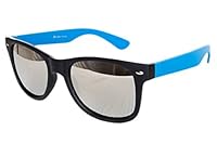 Türkis Blau Schwarz Silber verspiegelt