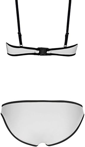 Odzm Fashion Material Neoprene Push up Bikini Set Swimsuit (S (US size 2-4), White)