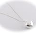 Sterling Silver Puffed Heart Pendant Diamond Cut Open Curb Chain Necklace 14, 16, 18, 20, 22 Inch