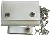 Solid white Tri Fold punk rocker Wallet