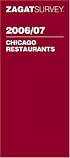 Zagatsurvey 2006/2007 Chicago Restaurants: Including Milwaukee