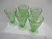 Green Depression Glass Tumblers Jeannette