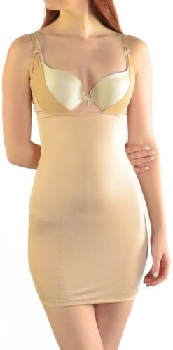Curvi Shapewear W-Y-O-B No Bra Full Body Firm Control Shaping Full Body Slip FBNB001 (XL, Skin)