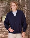 8 oz 50/50 Four-Button Cardigan - One Size by Jerzees (Style# 773MP)