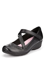 Coated Leather Z Strap Riptape Shoes